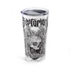 Septarian Skull Black and White Tumbler 20oz - Image 4