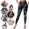 Reaper Skull Custom Print Patterned Yoga Pants with 2 Pockets - Image 4