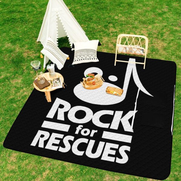 Rock for Rescues Zipper Foldable Picnic Mat- 79"x79"