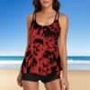 Skull & Flowers Tankini Two Piece Swimsuit - Image 4